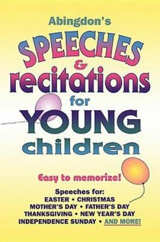 Cover of Abingdon's Speeches and Recitations for Young Children