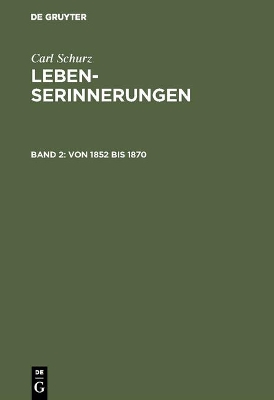 Book cover for Lebenserinnerungen, Band 2, Von 1852 bis 1870