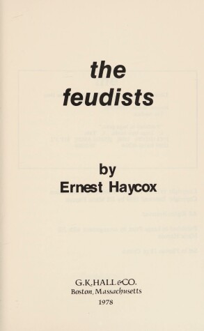 Book cover for The Feudists