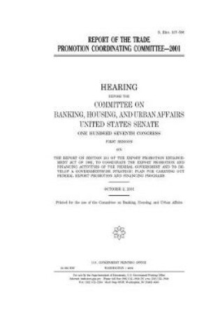 Cover of Report of the Trade Promotion Coordinating Committee, 2001