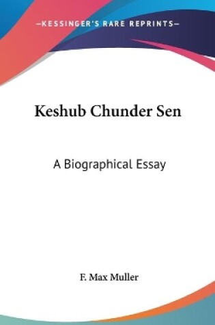 Cover of Keshub Chunder Sen