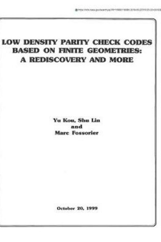 Cover of Low Density Parity Check Codes Based on Finite Geometries