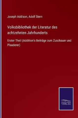 Cover of Volksbibliothek der Literatur des achtzehnten Jahrhunderts
