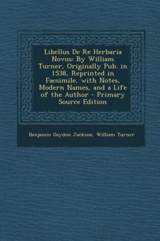 Cover of Libellus de Re Herbaria Novus