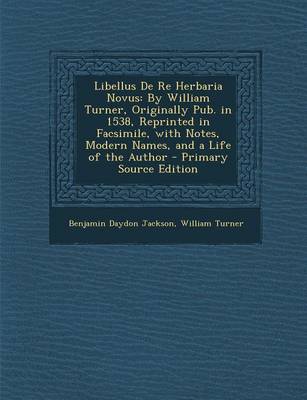 Book cover for Libellus de Re Herbaria Novus