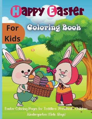 Book cover for Happy Easter Coloring Book for Kids