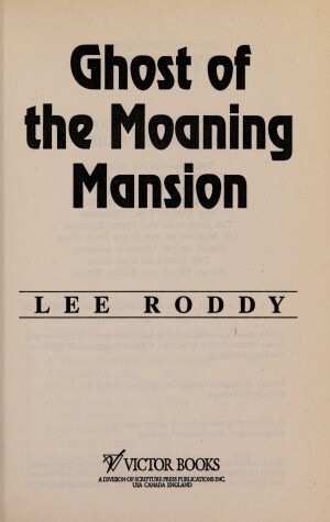 Book cover for Ghost of Moaning Mansion