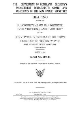 Book cover for The Department of Homeland Security's Management Directorate