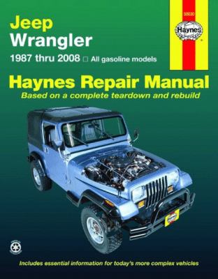 Book cover for Jeep Wrangler Automotive Repair Manual 1987 to 2008