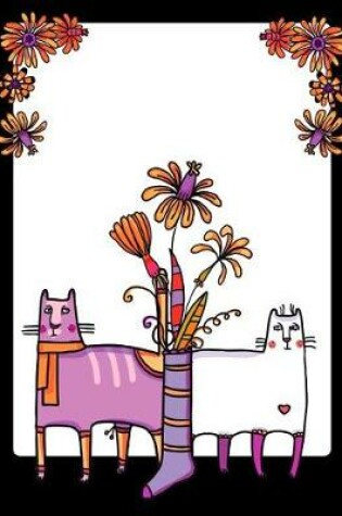 Cover of My Big Fat Bullet Journal for Cat Lovers Funny Cats in Socks with Flowers 8