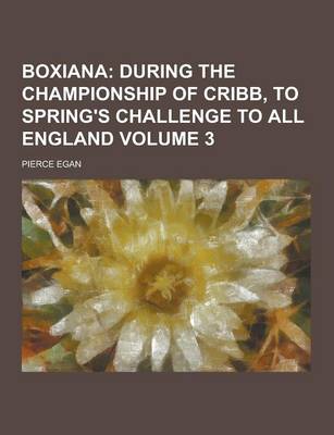Book cover for Boxiana Volume 3