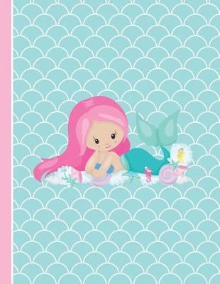 Book cover for Cute Pink Hair Mermaid Girl and Friends Notebook College Ruled Paper