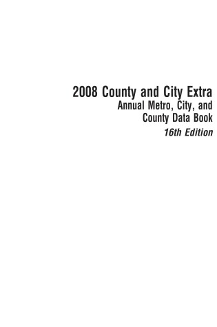 Cover of 2008 County and City Extra