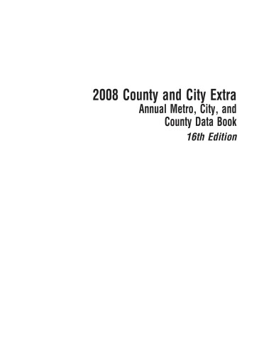 Book cover for 2008 County and City Extra