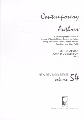 Cover of Contemporary Authors New Revision Series