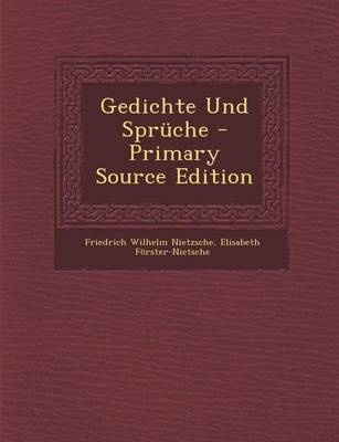 Book cover for Gedichte Und Spruche - Primary Source Edition