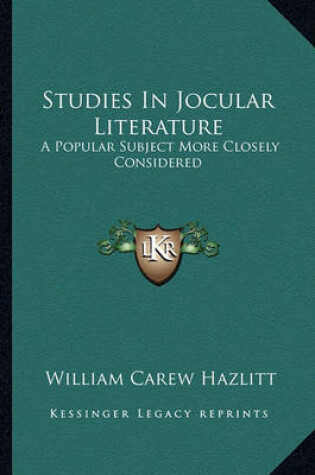 Cover of Studies in Jocular Literature