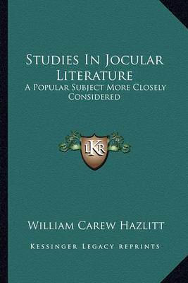 Book cover for Studies in Jocular Literature