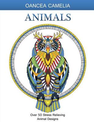 Book cover for Animals: Adult Coloring Book