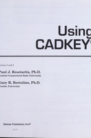 Cover of Using CADKEY and Its Applications