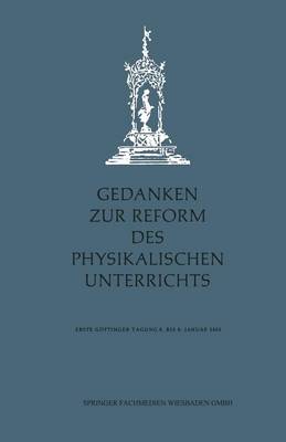 Book cover for Gedanken Zur Reform Des Physikalischen Unterrichts