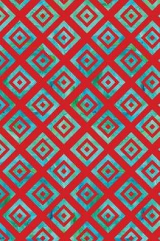 Cover of Journal Notebook Geometric Squares - Red