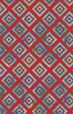 Cover of Journal Notebook Geometric Squares - Red