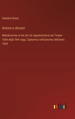 Book cover for Amore e dovere