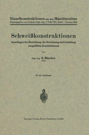 Cover of Schweisskonstruktionen