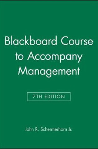 Cover of Blackboard Course to Accompany Management 7th Edition