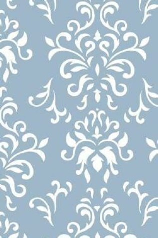 Cover of Blue-Gray Damask - Lined Notebook with Margins - 5x8