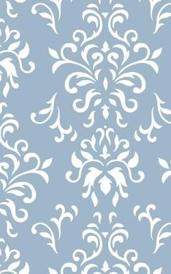 Book cover for Blue-Gray Damask - Lined Notebook with Margins - 5x8