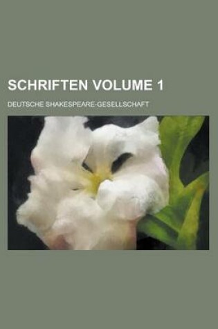 Cover of Schriften Volume 1