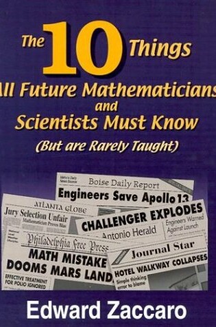 Cover of The 10 Things All Future Mathematicians and Scientists Must Know