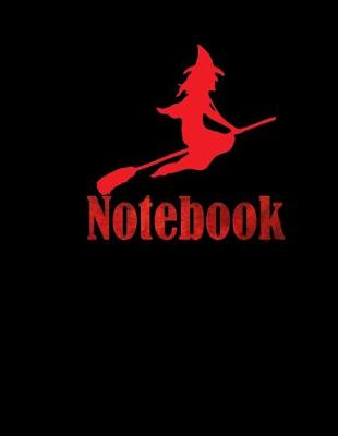 Book cover for Notebook Red Witch - Large (8.5 x 11 inches) - 120 Pages- Black Cover