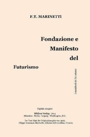 Cover of Fondazione E Manifesto del Futurismo