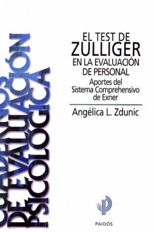 Cover of Test de Zulliger En La Evaluacion de ..