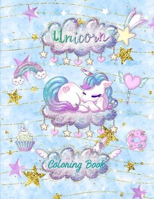 Book cover for Unicorn Coloring Book