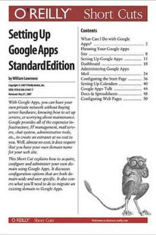 Cover of Setting Up Google Apps Standard Edition