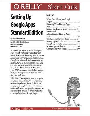 Cover of Setting Up Google Apps Standard Edition