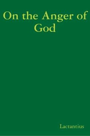 Cover of On the Anger of God