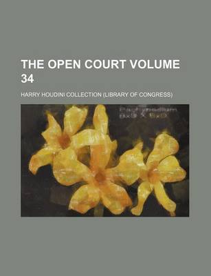 Book cover for The Open Court Volume 34