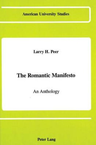 Cover of The Romantic Manifesto