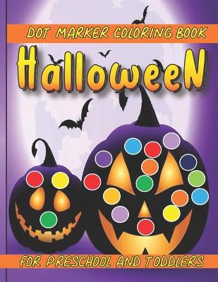 Book cover for Halloween Dot Marker Coloring Book