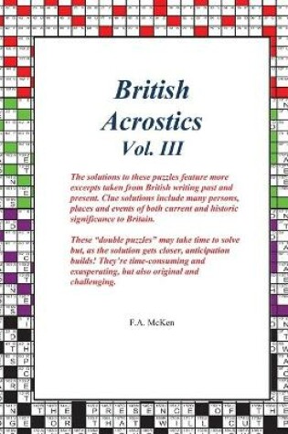 Cover of British Acrostics Vol. III