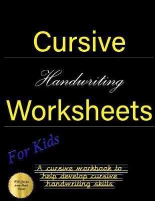 Book cover for Cursive Handwriting Worksheets for Kids