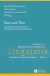 Book cover for Satz und Text; Zur Relevanz syntaktischer Strukturen zur Textkonstitution