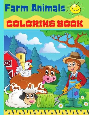 Book cover for Farm Animals Coloring Book