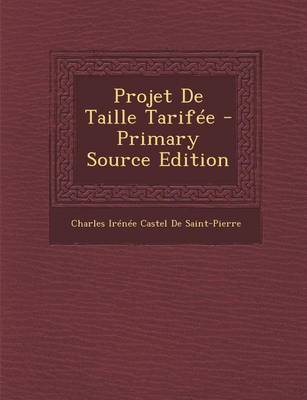 Book cover for Projet de Taille Tarifee