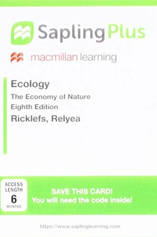 Cover of Saplingplus for Ecology: The Economy of Nature (Single Term Access)